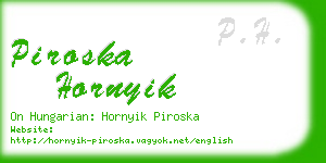 piroska hornyik business card